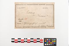Etiketten zu Keramikgefäß (NHMW-PRAE-023811)
